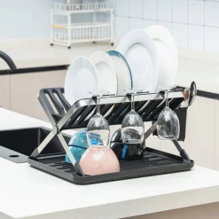 Ygo Afdruiprek REENA Plooibaar Zwart| Keukenaccessoires