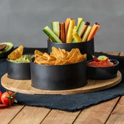Ygo Aperoset BLACKWOOD Rond 5-delig| Aperitief & Wijn|Servies