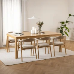 Ygo Armstoel COLETTE Danny Beige - Poot Eik| Stoelen