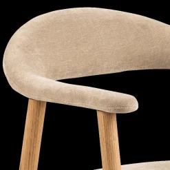 Ygo Armstoel COLETTE Danny Beige - Poot Eik| Stoelen