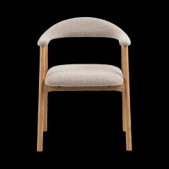 Ygo Armstoel COLETTE Monza Beige - Poot Eik| Stoelen
