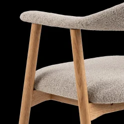 Ygo Armstoel COLETTE Monza Beige - Poot Eik| Stoelen