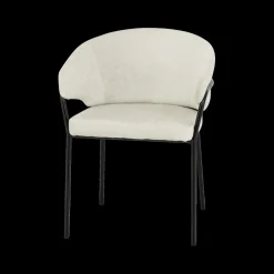 Ygo Armstoel ELOISE Natural Pt Zwart| Stoelen