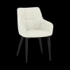 Ygo Armstoel LIZZY Cream Pt Zwart| Stoelen