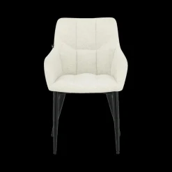 Ygo Armstoel LIZZY Cream Pt Zwart| Stoelen