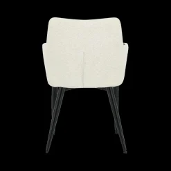 Ygo Armstoel LIZZY Cream Pt Zwart| Stoelen