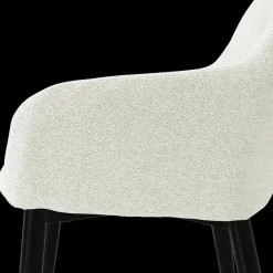 Ygo Armstoel LIZZY Cream Pt Zwart| Stoelen