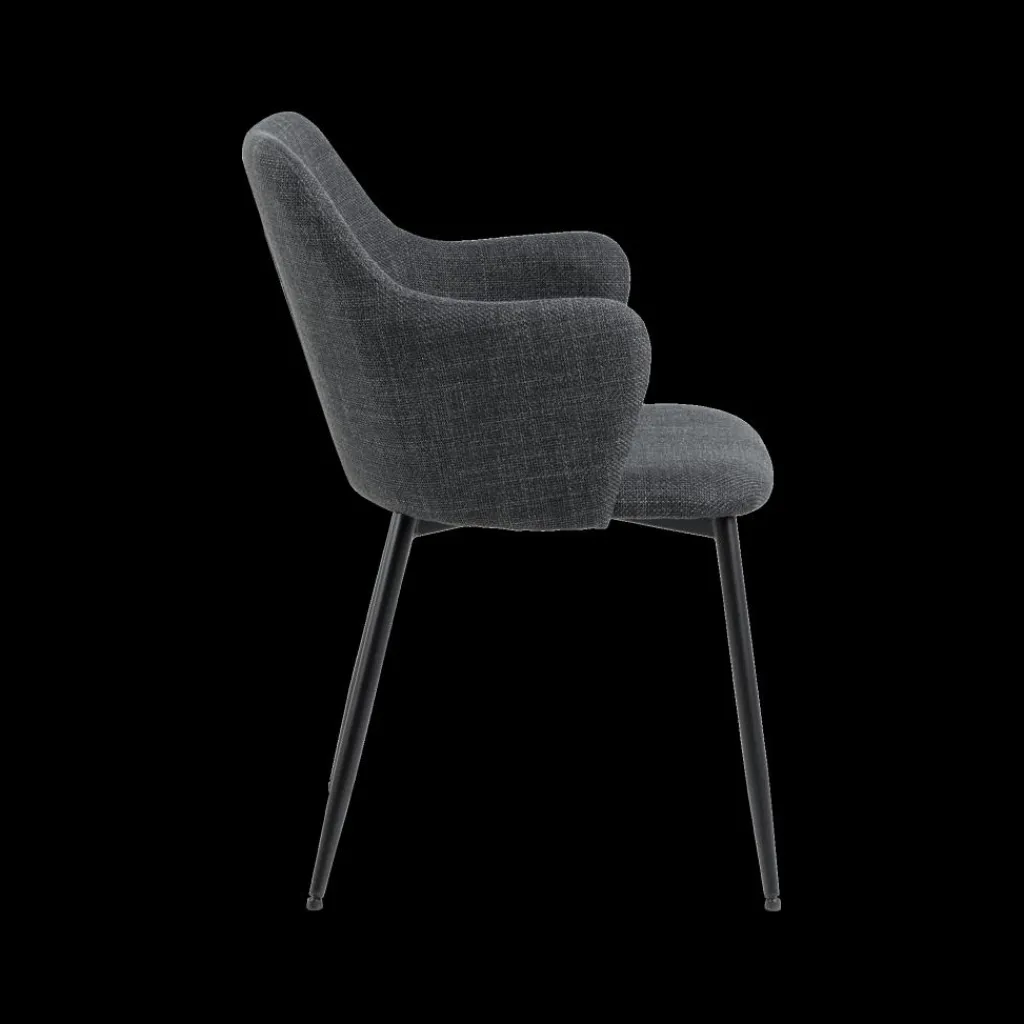 Ygo Armstoel LONNE Basel Dark Grey| Stoelen