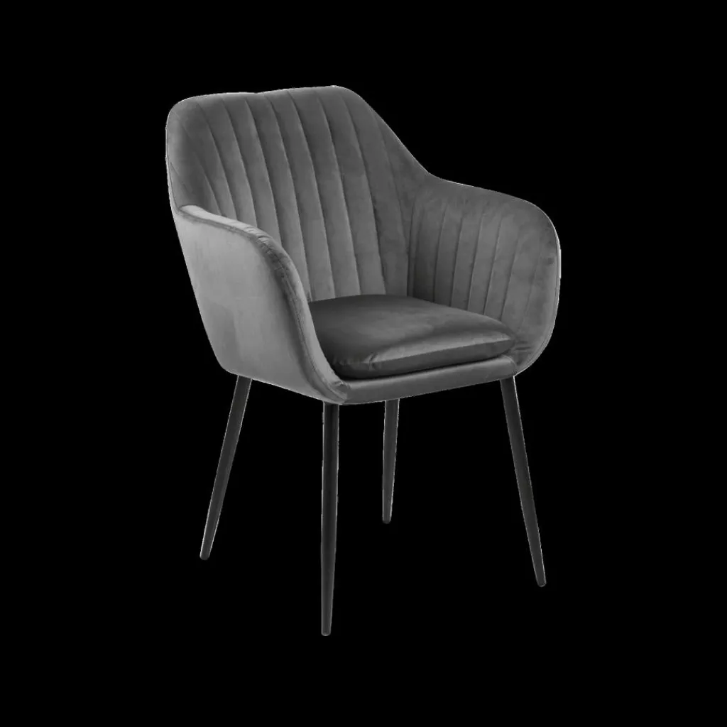 Ygo Armstoel MILLER VIC fabric dark grey 28| Stoelen