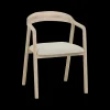Ygo Armstoel SKYE Bouclé Beige - Poot Lichte Eik| Stoelen