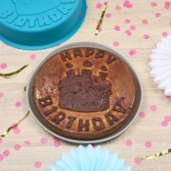 Ygo Bakvorm LILY Happy Birthday Sil. Blauw| Bakaccessoires