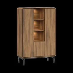 Ygo Barkast NESTOR Walnoot/Zwart B115| Bergkasten
