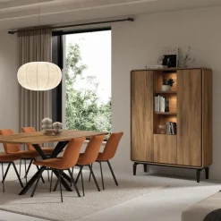 Ygo Barkast NESTOR Walnoot/Zwart B115| Bergkasten