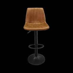 Ygo Barkruk GARCIA PU Vintage Cognac| Stoelen|Barkrukken