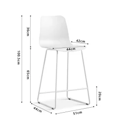 Ygo Barkruk SABRINA PP Wit| Stoelen