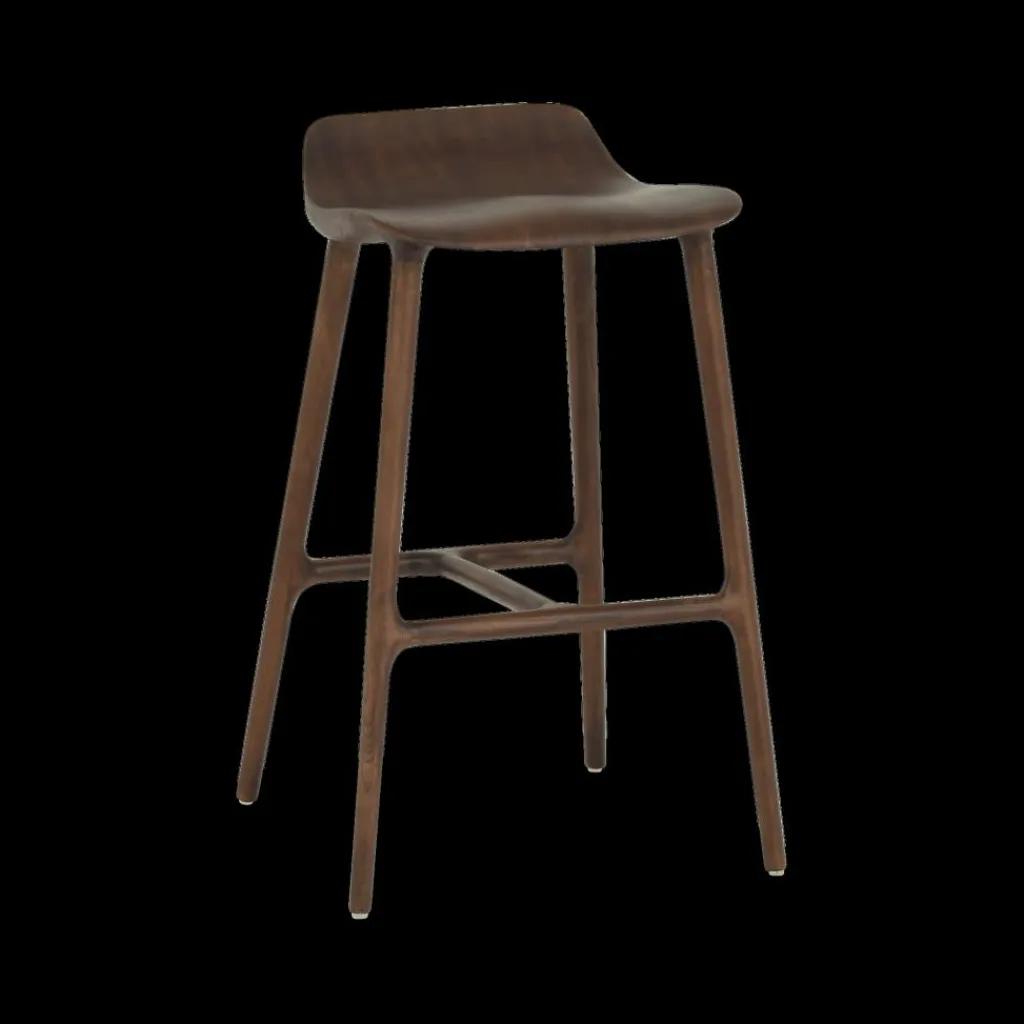 Ygo Barstoel FAVELA Ash Wood Walnut ZH65| Barkrukken