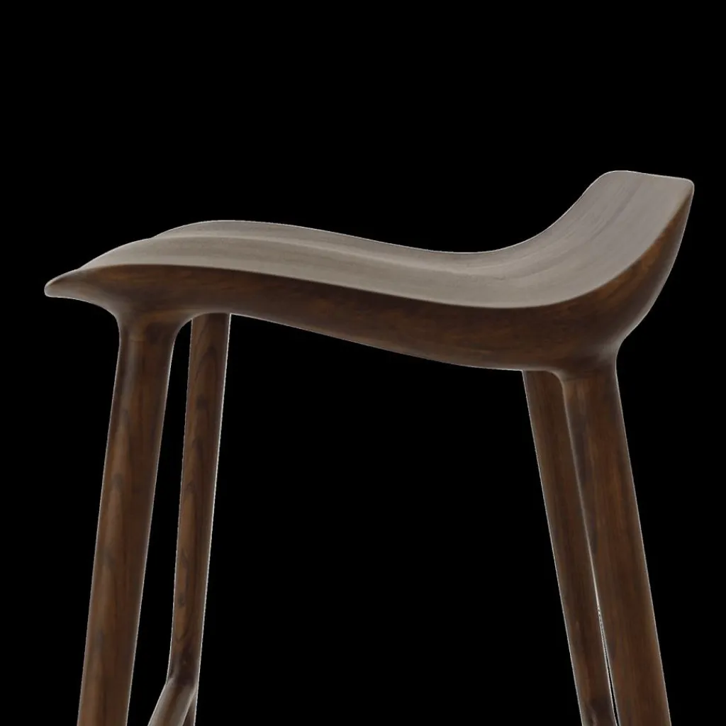 Ygo Barstoel FAVELA Ash Wood Walnut ZH65| Barkrukken