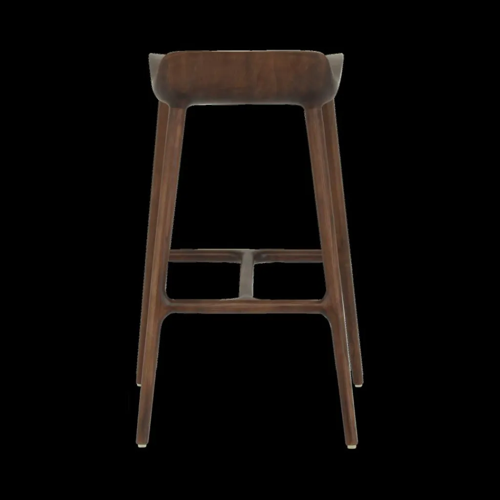 Ygo Barstoel FAVELA Ash Wood Walnut ZH65| Barkrukken
