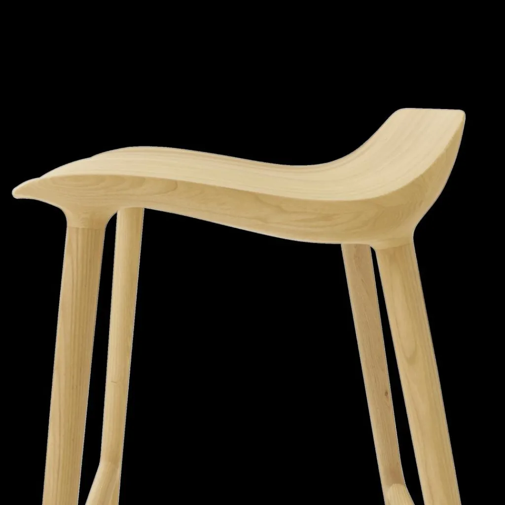 Ygo Barstoel FAVELA Ash Wood Natural ZH65| Barkrukken