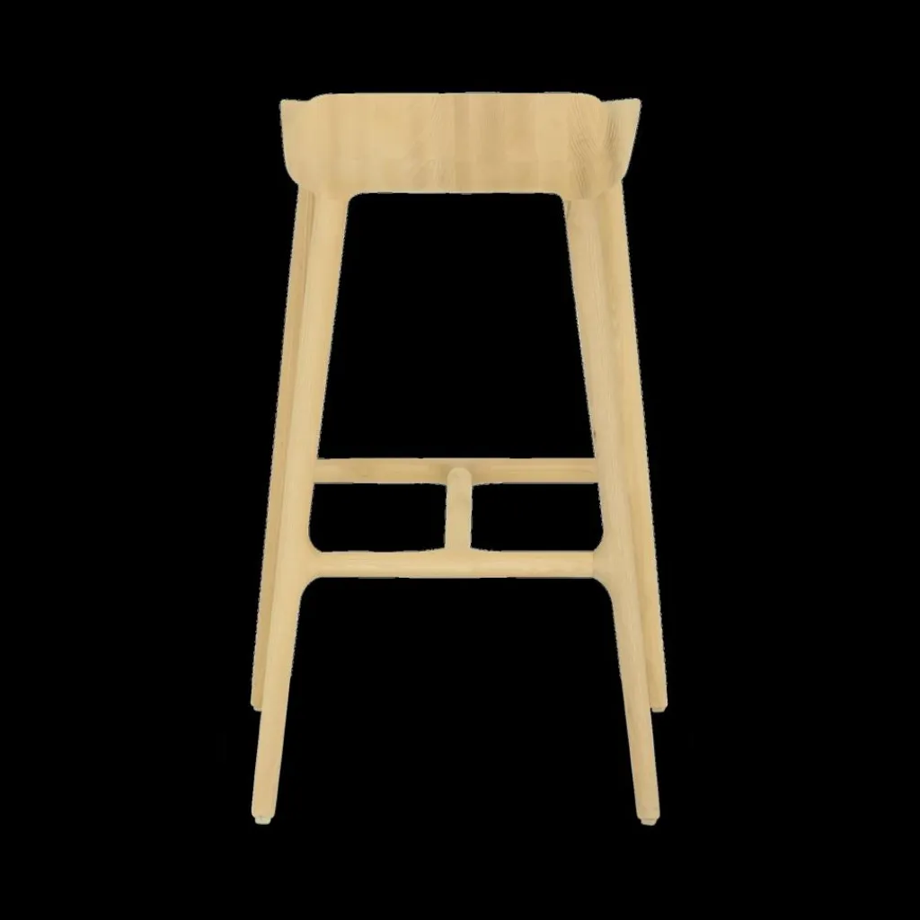 Ygo Barstoel FAVELA Ash Wood Natural ZH65| Barkrukken