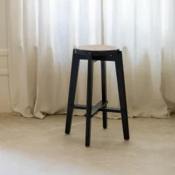Ygo Barstoel OLAF Beech Wood Black ZH66| Barkrukken