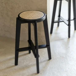 Ygo Barstoel OLAF Beech Wood Black ZH66| Barkrukken