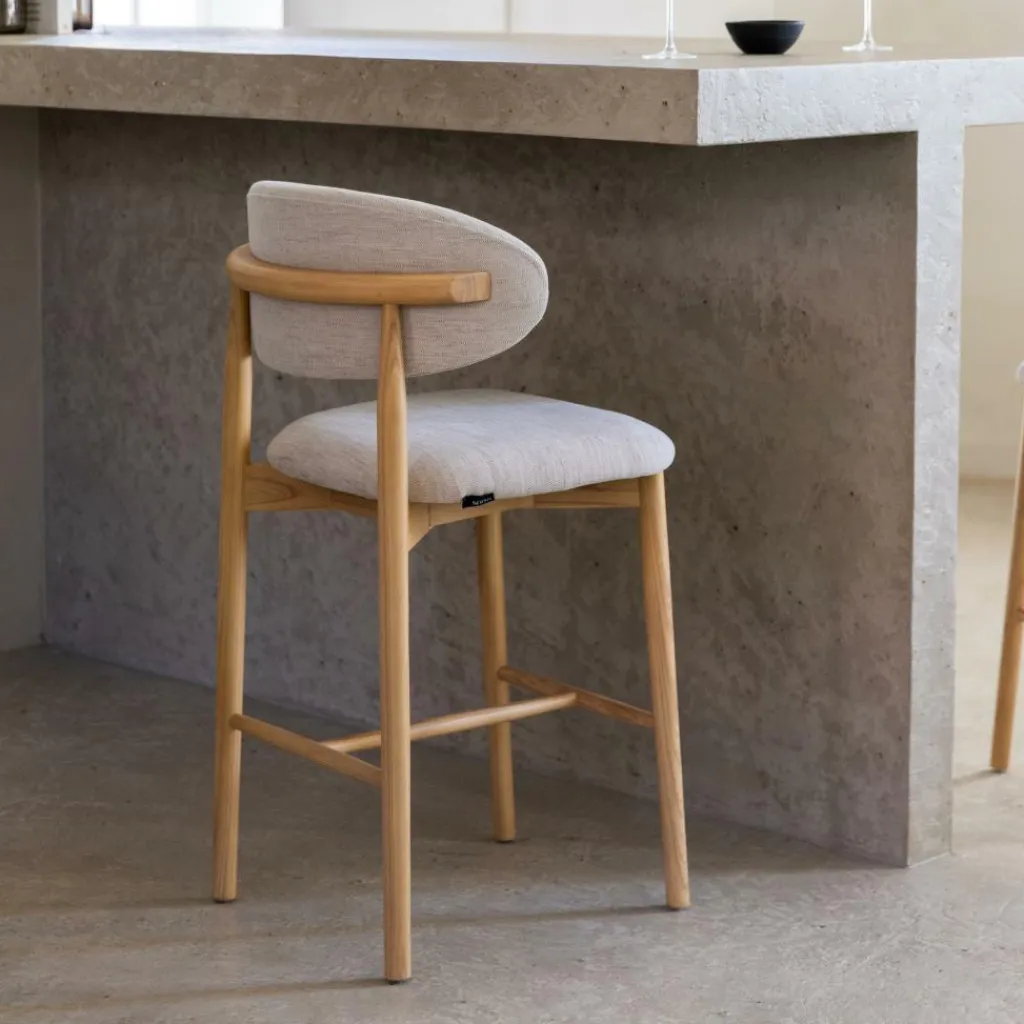 Ygo Barstoel SIGNY Ash Wood Natural ZH65| Barkrukken