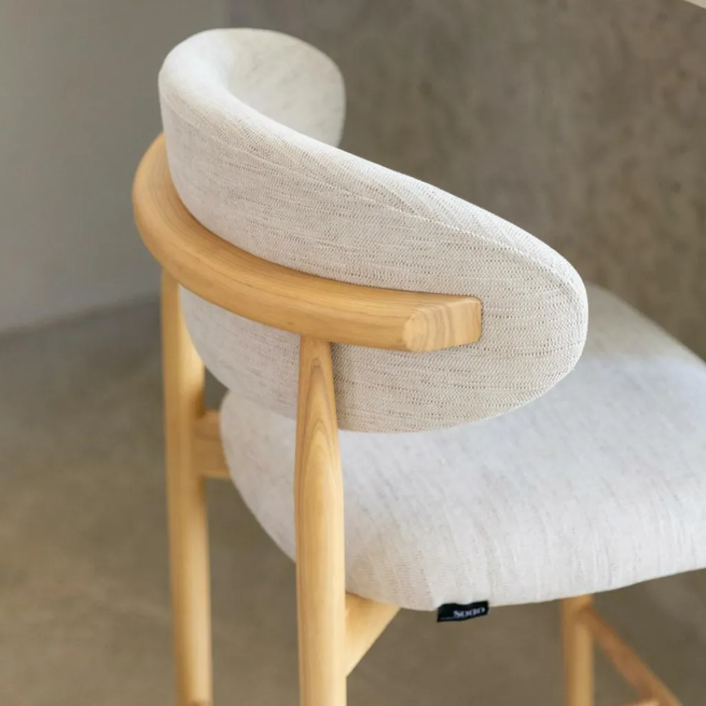 Ygo Barstoel SIGNY Ash Wood Natural ZH65| Barkrukken