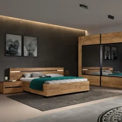 Ygo Bed LAFON Scarlet Oak 160x200| 2-Persoonsbedden