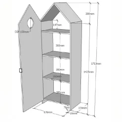 Ygo Bergkast SAAR Wit B58| Boekenkasten