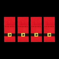 Ygo Bestekhouders S/4 XMASS Kerstoutfit Rood| Kerst