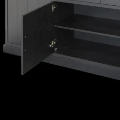 Ygo Bibliotheek WINSTON Zwart B240| Vitrinekasten|Boekenkasten