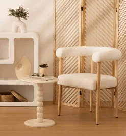 Ygo Bijzettafel BUTTON Rond Off White| Salontafels & Bijzettafels