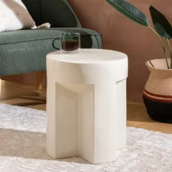 Ygo Bijzettafel KRISS Ker. Crème| Salontafels & Bijzettafels