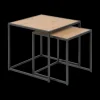 Ygo Bijzettafel Set van 2 BOKSKAP Wild Oak| Salontafels & Bijzettafels