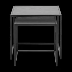 Ygo Bijzettafel Set van 2 BOKSKAP Ash Black| Salontafels & Bijzettafels
