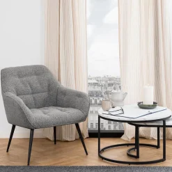 Ygo Bijzetzetel BJORK Monza Grey| Fauteuils