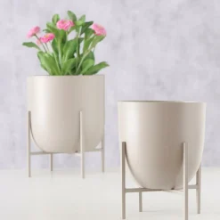 Ygo Bloempot KILANA Creme S| Woondecoratie