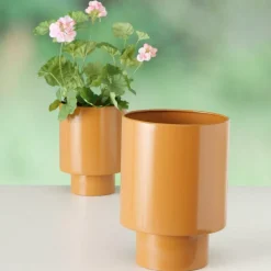 Ygo Bloempot KULLA Mat Bruin S| Woondecoratie