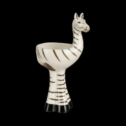Ygo Bloempot ZEBRA Wit/Zwart L| Woondecoratie