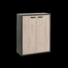 Ygo Boekenkast H112 UPGRADE Zwart/Kastanje| Bureau- En Boekenkasten