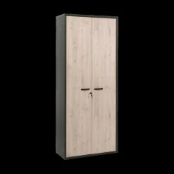 Ygo Boekenkast h216 UPGRADE Zwart/Kastanje| Bureau- En Boekenkasten