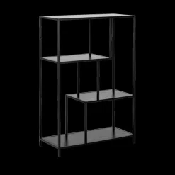 Ygo Boekenrek BOKSKAP Ash Black B77| Vitrinekasten|Boekenkasten