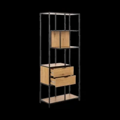 Ygo Boekenrek BOKSKAP Wild Assym. Oak B77| Vitrinekasten|Boekenkasten