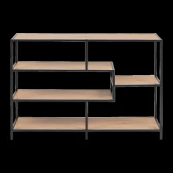 Ygo Boekenrek BOKSKAP Wild Oak Assymetrisch B114| Vitrinekasten|Boekenkasten