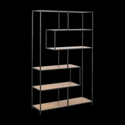 Ygo Boekenrek BOKSKAP Wild Oak Assymetrisch B114| Vitrinekasten|Boekenkasten