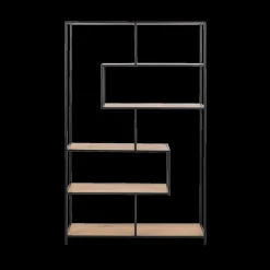 Ygo Boekenrek BOKSKAP Wild Oak Assymetrisch B114| Vitrinekasten|Boekenkasten
