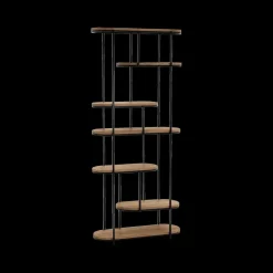 Ygo Boekenrek HEDDA 90x33x205 Eiken| Vitrinekasten|Boekenkasten