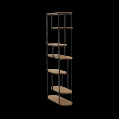 Ygo Boekenrek HEDDA 90x33x205 Eiken| Vitrinekasten|Boekenkasten