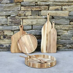 Ygo Bord ACARA Rond Acacia Bruin| Tafelaccessoires